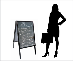 people stopper a-board chalkboard